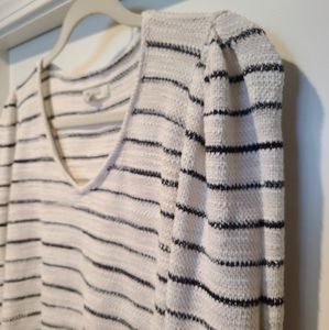 Madewell Striped Puff Sleeve Pullover